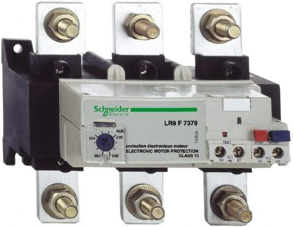 Schneider Electric - 300 to 500 Amp, 1,000 VAC, Thermal IEC Overload Relay - Trip Class 10, For Use with LC1F225 and LC1F500 - Exact Industrial Supply
