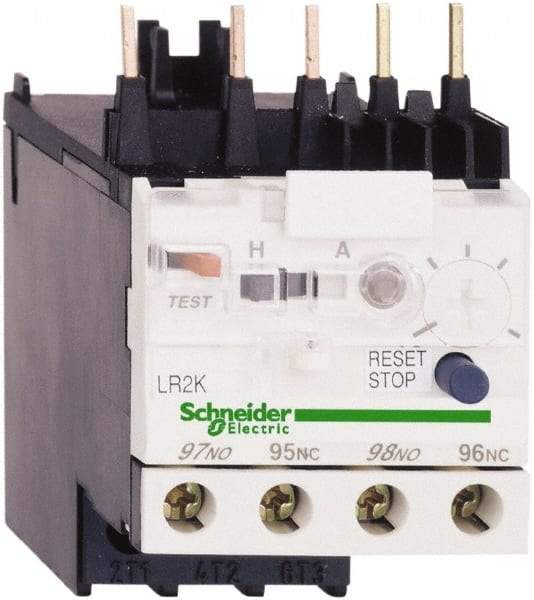 Schneider Electric - 3.7 to 5.5 Amp, 250 VDC, 690 Volt and 690 VAC, Thermal IEC Overload Relay - Trip Class 10A, For Use with LC1K, LC7K, LP1K and LP4K - Exact Industrial Supply