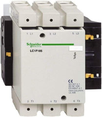 Schneider Electric - 3 Pole, 127 Coil VAC at 50-400 Hz and 127 Coil VDC, 170 Amp at 440 VAC, 185 Amp at 440 VAC and 275 Amp at 440 VAC, Nonreversible IEC Contactor - Exact Industrial Supply