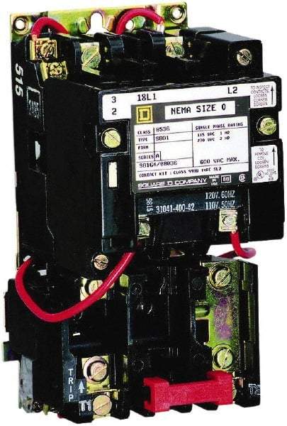 Square D - 18 Amp, Nonreversible Open Enclosure NEMA Motor Starter - Exact Industrial Supply