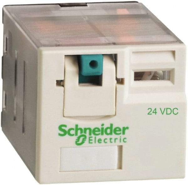Schneider Electric - 3,750 VA Power Rating, Electromechanical Plug-in General Purpose Relay - 15 Amp at 250 VAC & 28 VDC, 3CO, 24 VDC - Exact Industrial Supply