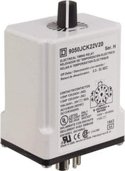 Square D - DPDT Time Delay Relay - 10 Contact Amp, 110 VDC & 120 VAC - Exact Industrial Supply