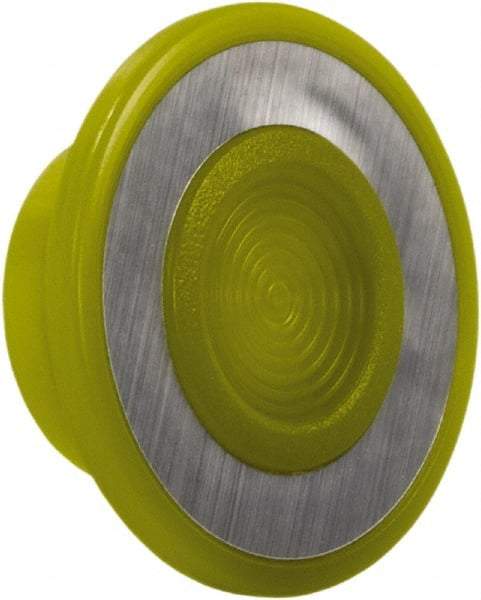 Schneider Electric - Extended Mushroom Head Pushbutton Switch Cap - Yellow, Illuminated - Exact Industrial Supply