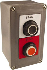 Square D - 2 Operator, Projecting Pushbutton Control Station - Start, Stop (Legend), Momentary Switch, NO/2NC Contact, NEMA 13, 3, 4, 4X - Exact Industrial Supply