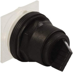 Schneider Electric - 30mm Mount Hole, 2 Position, Knob and Pushbutton Operated, Selector Switch Only - Black, Maintained (MA), without Contact Blocks, Anticorrosive, Weatherproof, Dust and Oil Resistant - Exact Industrial Supply