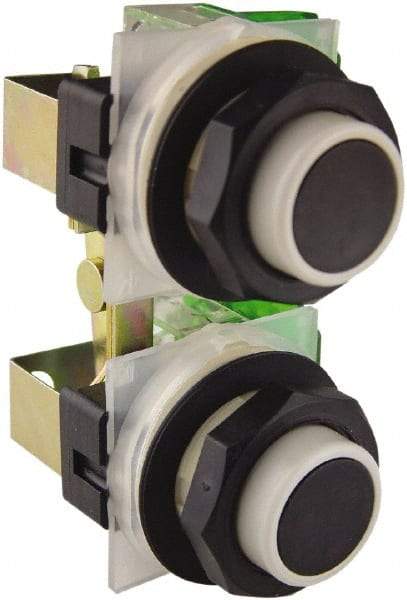 Schneider Electric - 30mm Mount Hole, Extended Straight, Pushbutton Switch - Momentary (MO) - Exact Industrial Supply