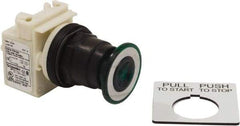 Schneider Electric - 30mm Mount Hole, Extended Straight, Pushbutton Switch Only - Green Pushbutton, Maintained (MA), Momentary (MO) - Exact Industrial Supply