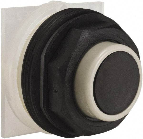 Schneider Electric - 30mm Mount Hole, Extended Straight, Pushbutton Switch Only - Black Pushbutton, Momentary (MO) - Exact Industrial Supply