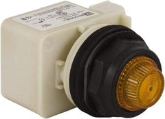 Schneider Electric - 120 V Amber Lens LED Indicating Light - Round Lens, Screw Clamp Connector, Corrosion Resistant, Dust Resistant, Oil Resistant - Exact Industrial Supply