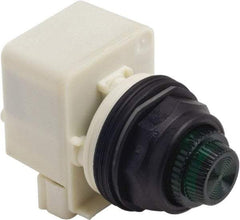 Schneider Electric - 120 VAC Green Lens LED Pilot Light - Round Lens - Exact Industrial Supply