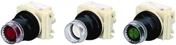 Square D - Flush Pushbutton Switch Operator - Round Button, Incandescent Lamp, Illuminated - Exact Industrial Supply