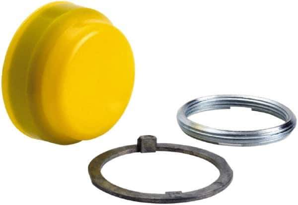 Schneider Electric - Pushbutton Switch Boot - Yellow, Round Button, Nonilluminated - Exact Industrial Supply