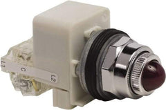 Schneider Electric - 120 VAC Red Lens Indicating Light - Screw Clamp Connector - Exact Industrial Supply