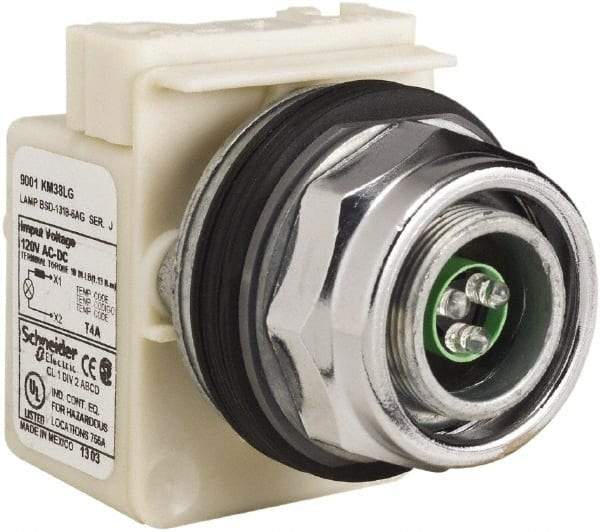 Schneider Electric - 120 V LED Indicating Light - Screw Clamp Connector - Exact Industrial Supply