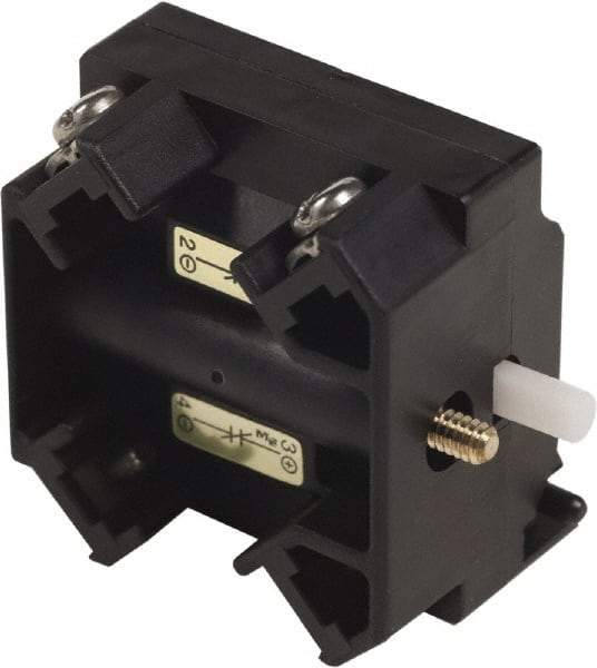Schneider Electric - 2NC, 3 Amp, Electrical Switch Contact Block - 115 VDC and 240 VAC, Screw Terminal, 1.18 Inch Hole, 30mm Hole - Exact Industrial Supply