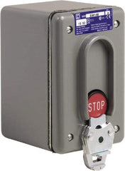 Schneider Electric - 1 Operator, Projecting Pushbutton Control Station - Stop (Legend), Momentary Switch, NC Contact, NEMA 4 - Exact Industrial Supply