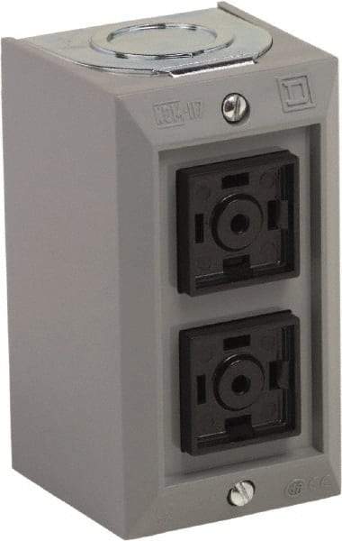 Schneider Electric - 2 Operator, Projecting Pushbutton Control Station - No Legend, Momentary Switch, 2NO/2NC Contact, NEMA 1 - Exact Industrial Supply