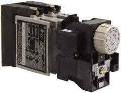 Square D - Time Delay Relay - 5 & 10 Contact Amp, 110 VAC at 50 Hz & 120 VAC at 60 Hz - Exact Industrial Supply