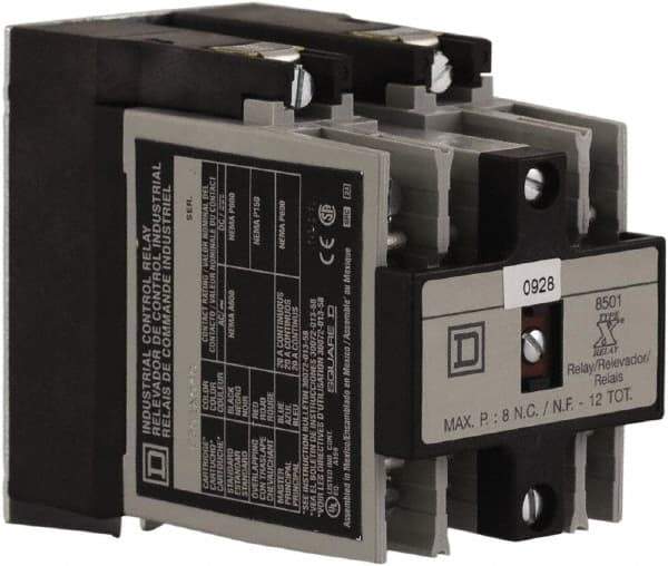 Square D - 4 Pole, 4NO, 208 VAC at 60 Hz Control Relay - Panel Mount - Exact Industrial Supply