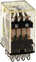 Square D - Electromechanical Plug-in General Purpose Relay - 5 Amp at 240 VAC, 4PDT, 24 VDC - Exact Industrial Supply
