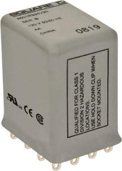 Square D - Electromechanical Plug-in General Purpose Relay - 5 Amp at 240 VAC, 4PDT, 120 VAC at 50/60 Hz - Exact Industrial Supply