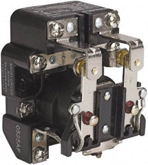 Square D - 1-1/2 hp, 10 VA Power Rating, Electromechanical Screw Clamp General Purpose Relay - 40 at 277 VAC & 5 at 600 V, DPDT, 12 VDC, 63.6mm Wide x 58.8mm High x 79.4mm Deep - Exact Industrial Supply