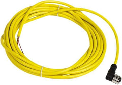 Telemecanique Sensors - 4 Amp, 1/2-20 UNF 3 Pin Elbowed Female Cordset Sensor and Receptacle - 250 VAC, 300 VDC, 5m Cable Length, IP67 Ingress Rating - Exact Industrial Supply