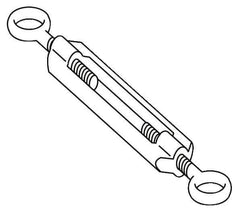 Telemecanique Sensors - 1.6 Inch Long, Limit Switch Turnbuckle - For Use with XY2C - Exact Industrial Supply