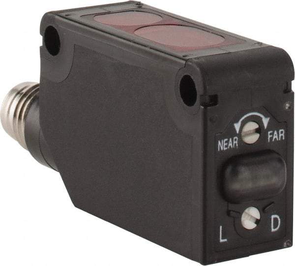 Telemecanique Sensors - M8 Connector, 1m Nominal Distance, Shock and Vibration Resistant, Diffused Photoelectric Sensor - 12 to 24 VDC, PBT, 11mm Long x 11mm Wide x 33mm High - Exact Industrial Supply