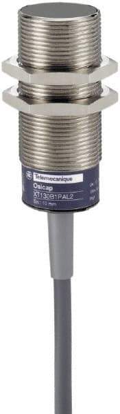 Telemecanique Sensors - 10mm Detection, Cylinder, Capacitive Proximity Sensor - IP67, 24 to 240 VAC, M30x1.5 Thread, 70mm Long - Exact Industrial Supply