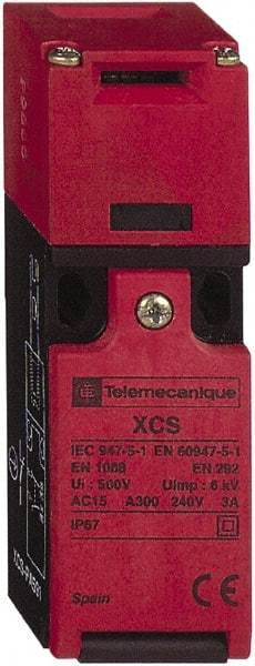 Telemecanique Sensors - NO/NC Configuration, Multiple Amp Level, Plastic Key Safety Limit Switch - 30mm Wide x 30mm Deep x 107mm High, IP67 Ingress Rating - Exact Industrial Supply