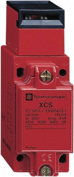 Telemecanique Sensors - 2NO/NC Configuration, 24/48 VAC/VDC, Multiple Amp Level, Metal Key Safety Limit Switch - 40mm Wide x 44mm Deep x 114mm High, IP67 Ingress Rating - Exact Industrial Supply