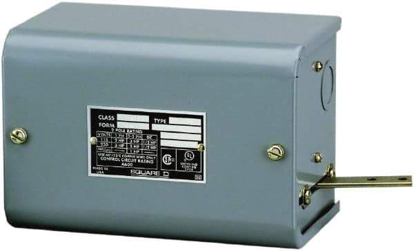 Square D - 1 NEMA Rated, DPST-DB, Float Switch Pressure and Level Switch - 575 VAC, Line-Load-Load-Line Terminal - Exact Industrial Supply