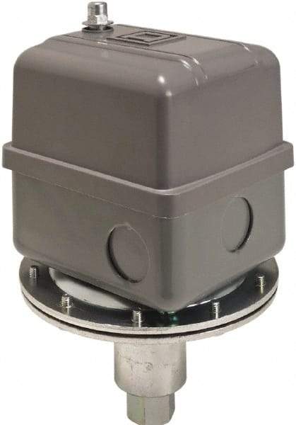 Square D - 1 NEMA Rated, DPST, 3 inHg to 8 inHg, Vacuum Switch Pressure and Level Switch - Adjustable Pressure, 480 VAC, Screw Terminal - Exact Industrial Supply