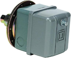 Square D - 1 NEMA Rated, DPST, 3 inHg to 8 inHg, Vacuum Switch Pressure and Level Switch - Adjustable Pressure, 480 VAC, Screw Terminal - Exact Industrial Supply