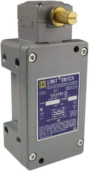 Square D - SPDT, 2NC/2NO, 600 Volt Screw Terminal, Rotary Head Actuator, General Purpose Limit Switch - 1, 2, 4, 6, 12, 13, 6P NEMA Rating, IP67 IPR Rating - Exact Industrial Supply