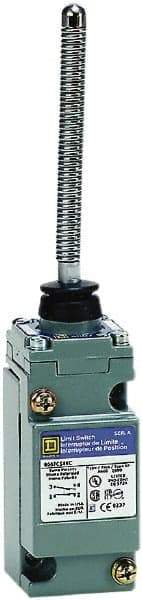 Square D - SPDT, 2NC/2NO, 600 Volt, Screw Terminal, Cat Whisker Actuator, General Purpose Limit Switch - 1, 2, 4, 6, 12, 13, 6P NEMA Rating, IP67 IPR Rating - Exact Industrial Supply