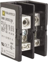 Square D - 2 Poles, 135 (Aluminium), 175 (Copper) Amp, Phenolic Power Distribution Block - 600 VAC, 1 Primary Connection - Exact Industrial Supply