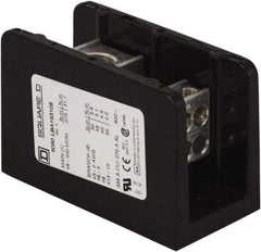 Square D - 1 Pole, 380 (Copper) Amp, Phenolic Power Distribution Block - 600 VAC, 1 Primary Connection - Exact Industrial Supply