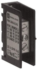 Square D - 1 Pole, 115 (Copper), 90 (Aluminium) Amp, Thermoplastic Power Distribution Block - 600 VAC, 1 Primary Connection - Exact Industrial Supply