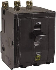 Square D - 50 Amp, 240 VAC, 3 Pole, Bolt On Miniature Circuit Breaker - 8-2 AWG - Exact Industrial Supply