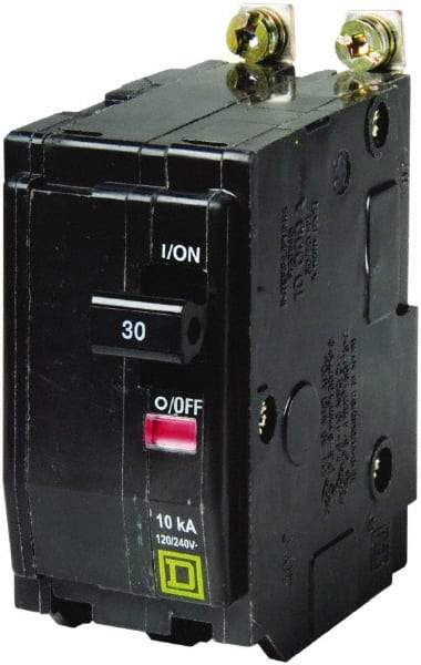 Square D - 50 Amp, 240 VAC, 2 Pole, Bolt On Miniature Circuit Breaker - 8-2 AWG - Exact Industrial Supply