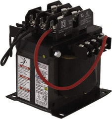 Square D - 500 VA, Top Mount Fuse Block Control Transformer - 50/60 Hz, 5.49 Inch Deep x 5.13 Inch High - Exact Industrial Supply