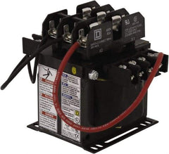 Square D - 250 VA, Top Mount Fuse Block Control Transformer - 50/60 Hz, 5.3 Inch Deep x 4-1/2 Inch High - Exact Industrial Supply