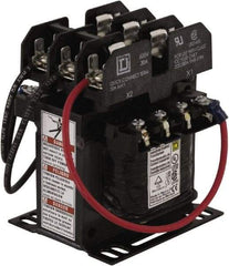 Square D - 75 VA, Top Mount Fuse Block Control Transformer - 50/60 Hz, 3.34 Inch Deep x 4.18 Inch High - Exact Industrial Supply