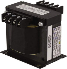 Square D - 300 VA, Top Mount Fuse Block Control Transformer - 50/60 Hz, 4.74 Inch Deep x 3.84 Inch High - Exact Industrial Supply