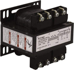 Square D - 100 VA, Top Mount Fuse Block Control Transformer - 50/60 Hz, 3.59 Inch Deep x 3.2 Inch High - Exact Industrial Supply