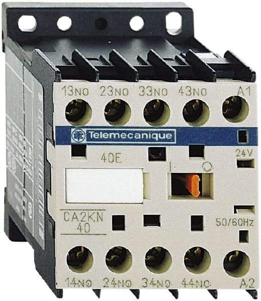 Schneider Electric - 4NO, 24 VAC at 50/60 Hz Control Relay - 17 V - Exact Industrial Supply