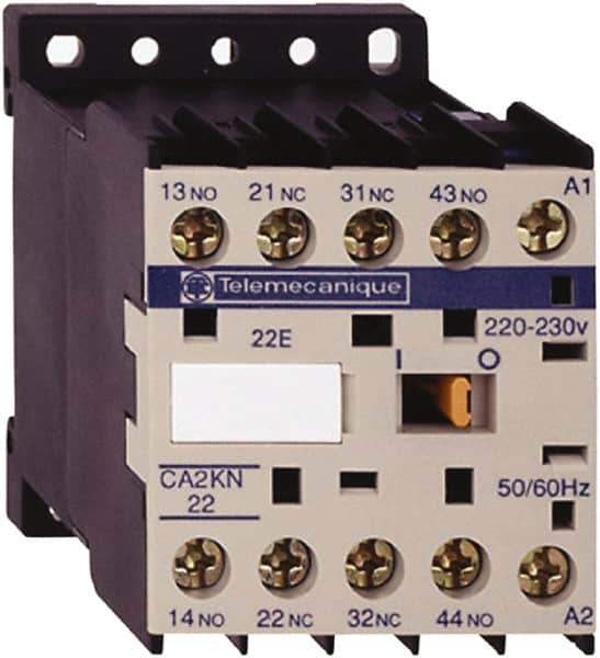 Schneider Electric - 2NC/2NO, 220-230 VAC at 50/60 Hz Control Relay - 17 V - Exact Industrial Supply