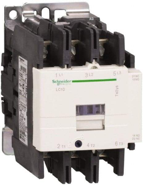 Schneider Electric - 3 Pole, 48 Coil VAC at 50/60 Hz, 95 Amp at 440 VAC, Nonreversible IEC Contactor - Bureau Veritas, CCC, CSA C22.2 No. 14, DNV, EN/IEC 60947-4-1, EN/IEC 60947-5-1, GL, GOST, LROS, RINA, UL 508 - Exact Industrial Supply